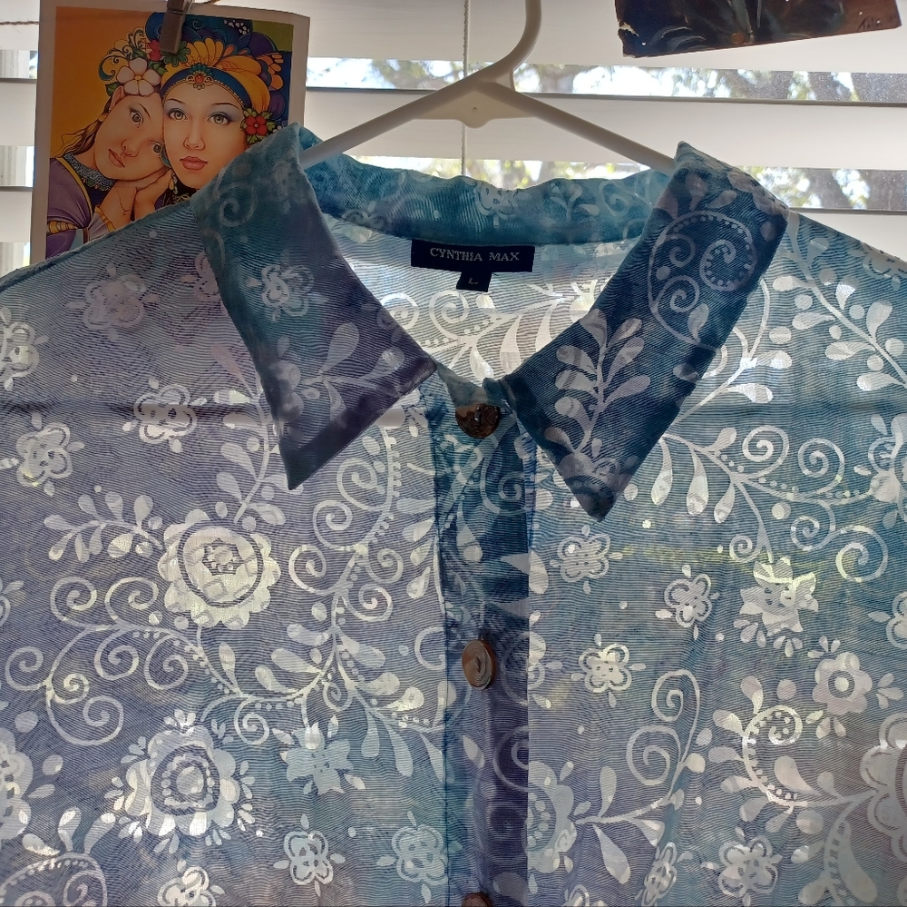 Blue & Purple button down - Picture 4 of 4